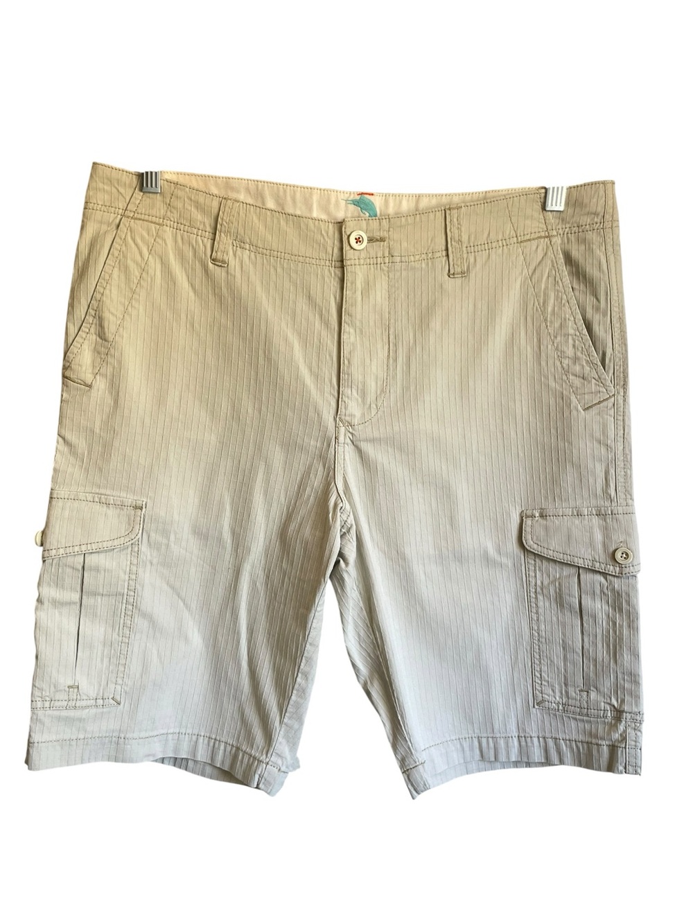 Tommy Bahama Ripstop Light Cargo Shorts Light Gray 10” Inseam